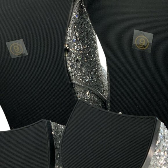 Dolls Kill Trickz N' Treatz Glitter Diva Deputy Cowboy Boots 9 Silver Cowgirl - Picture 6 of 15